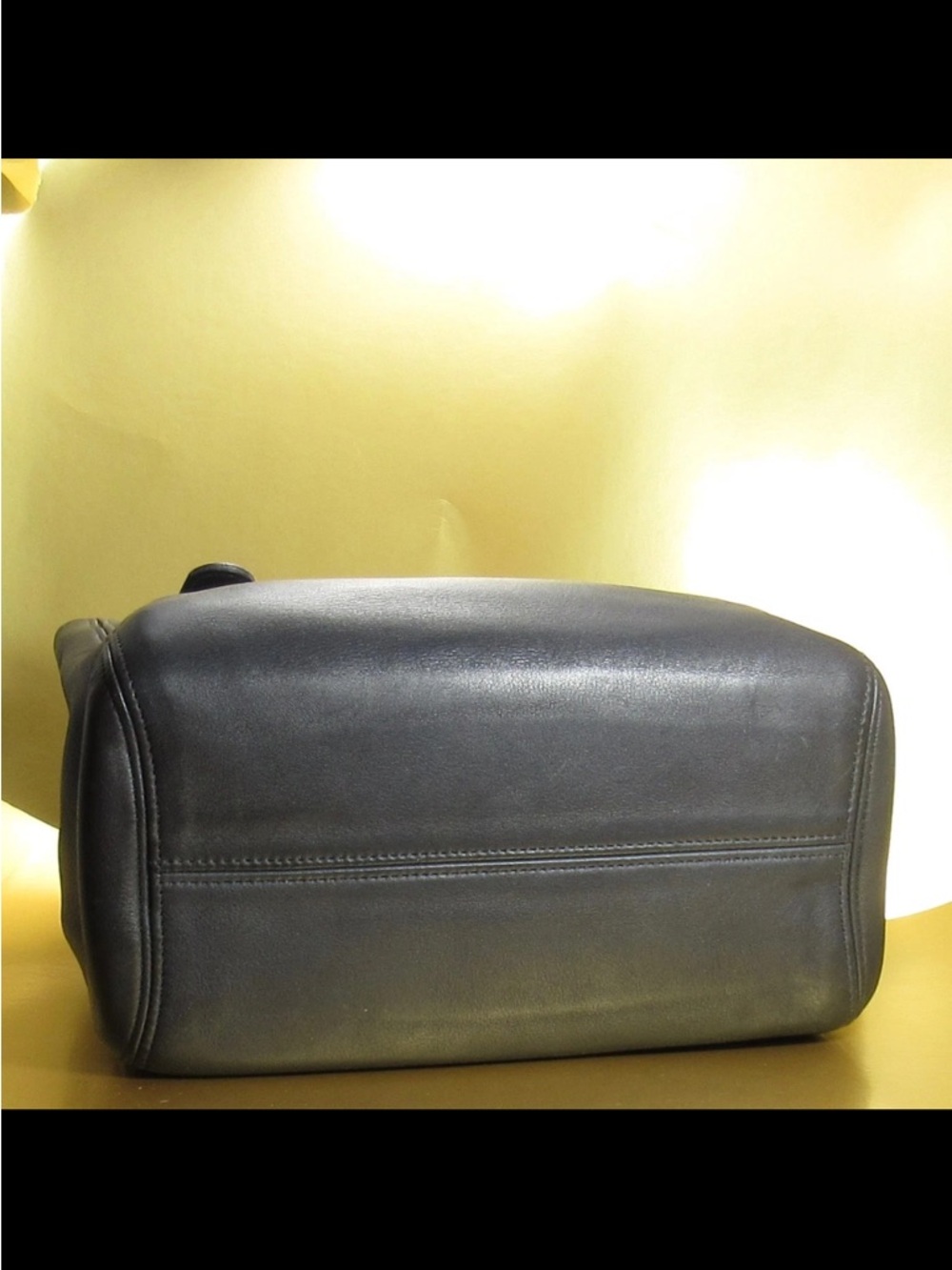 Coach Black Leather Double-Strap Shoulder Bag - Picture 12 of 16